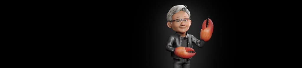 Character with lobster claws representing NemoClaw and AI agents